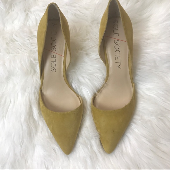 Sole Society Shoes - Sole Society So-Jenn Mustard Yellow Pumps