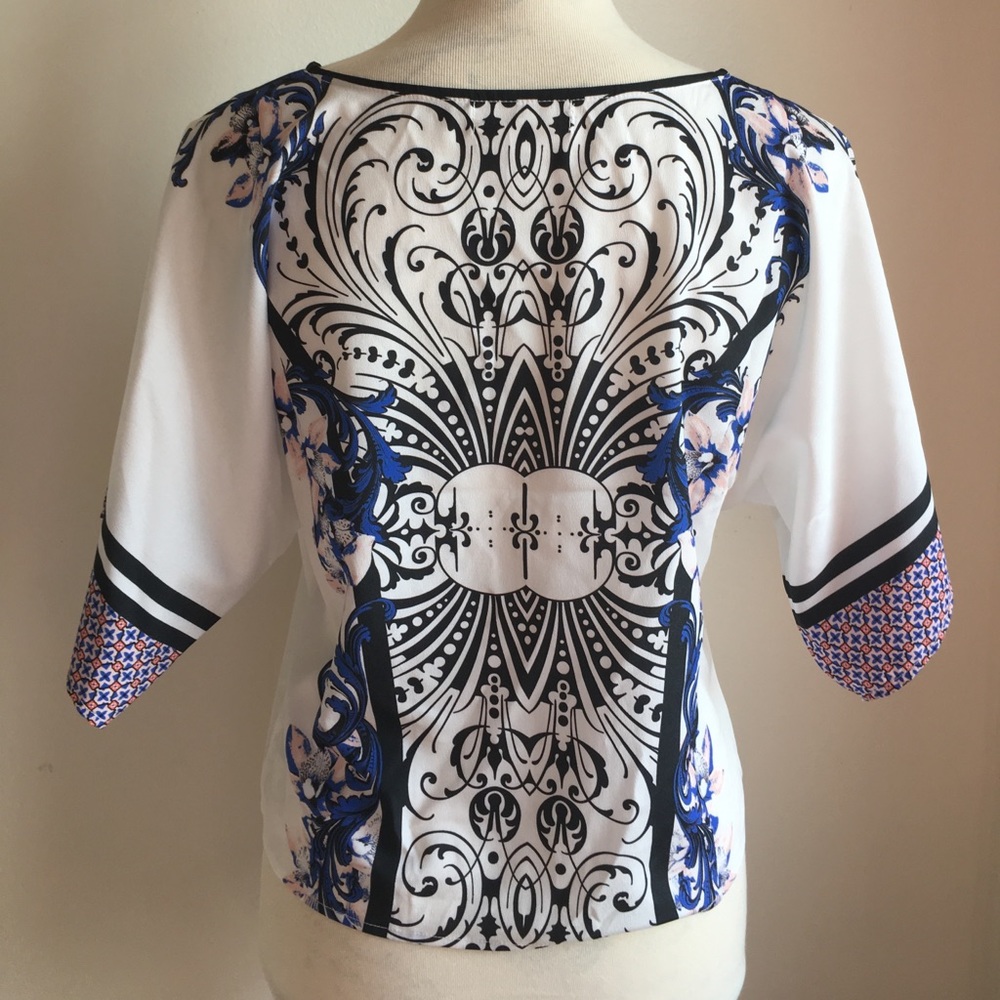 Jealous Tomato White Patterned Top - S - Picture 2 of 6