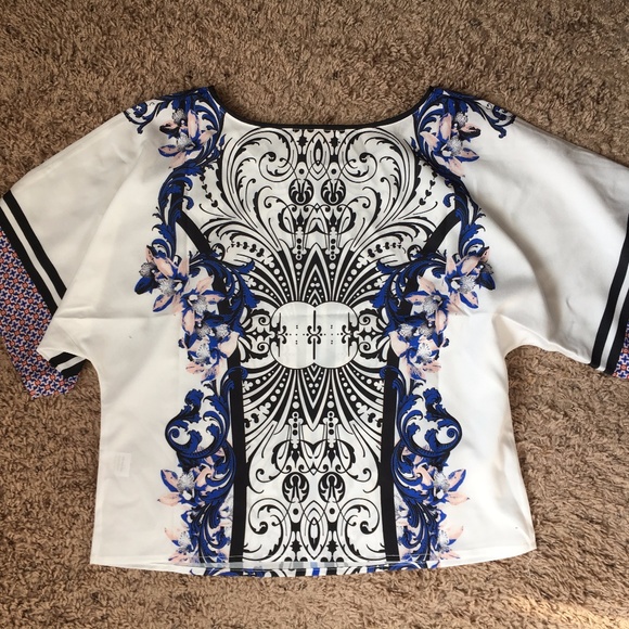 Jealous Tomato White Patterned Top - S - Picture 4 of 6