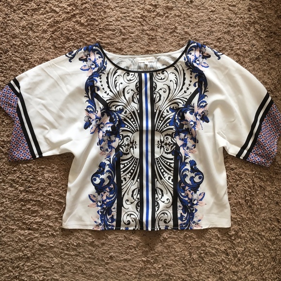 Jealous Tomato White Patterned Top - S - Picture 5 of 6