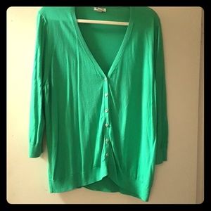 Green cardigan from Old Navy