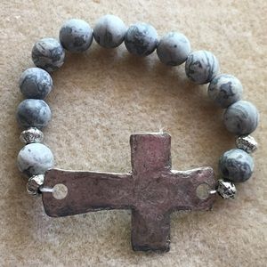 Silver Cross Bracelet