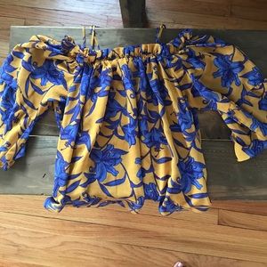 Off the shoulder floral top