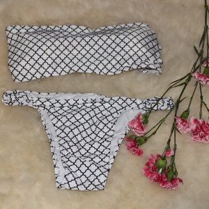 NWT cheeky bikini with braided back detailing