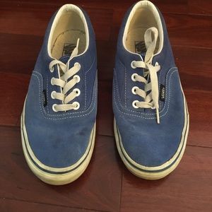 Suede Blue tie up vans