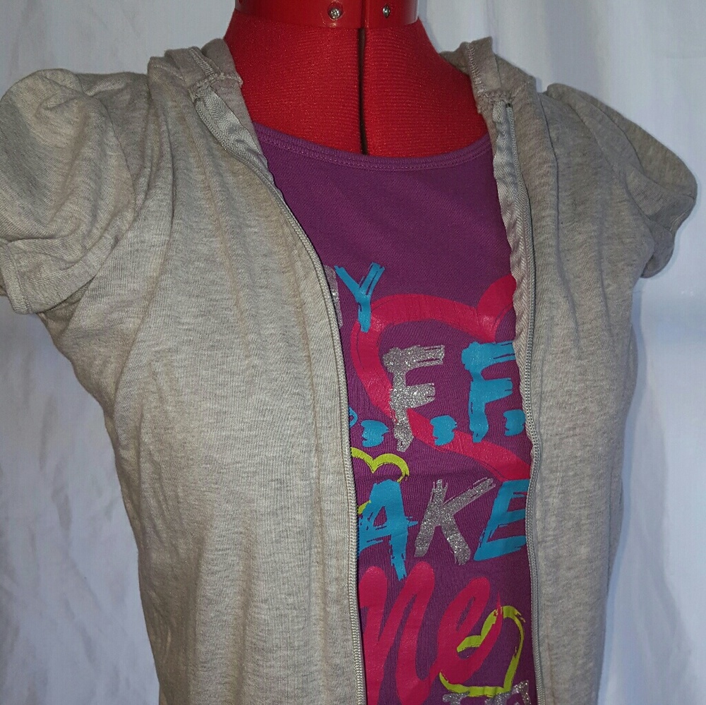 Girl's BFF Short Sleeve Jacket Shirt size 10/12