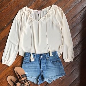 Boho Blouse with Stitching Detail