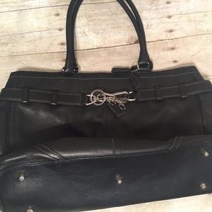 Large Coach Black Shoulder Tote/Business Bag