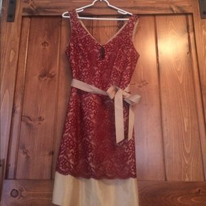 The Limited Red & Gold dress!
