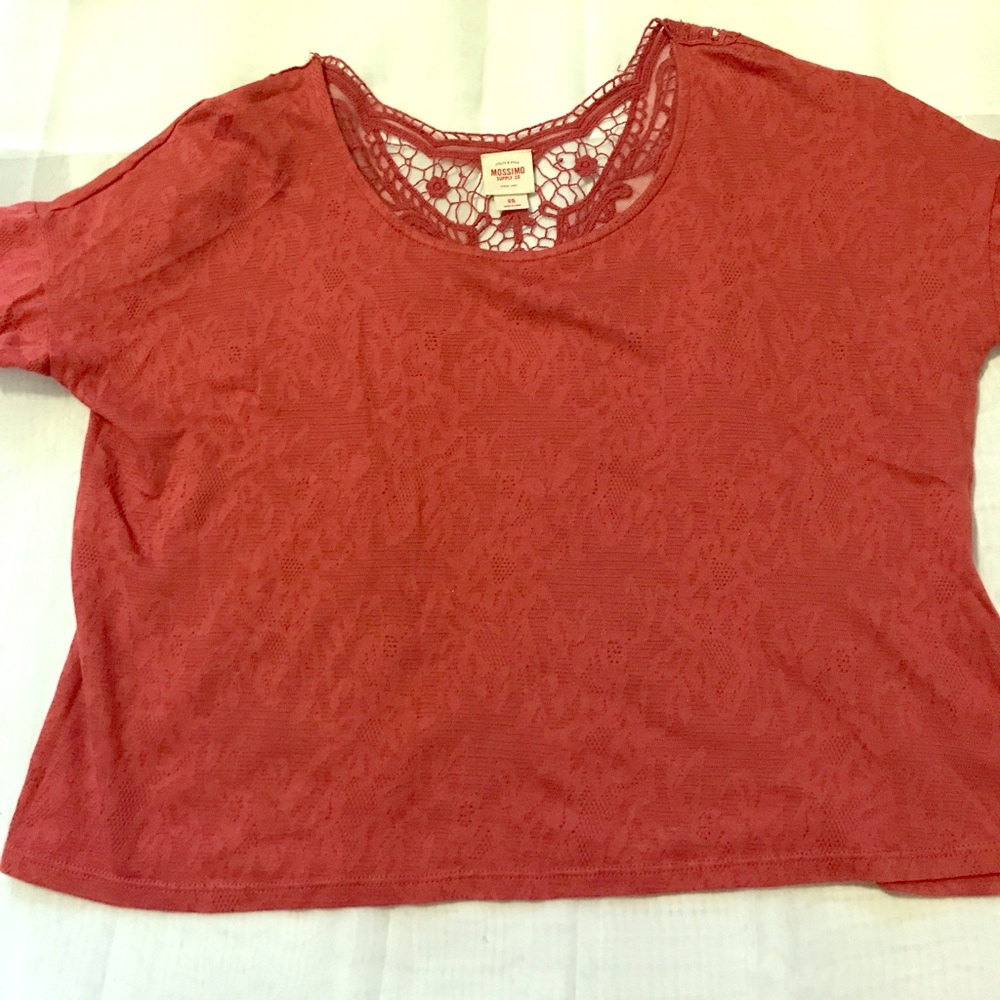 Mossimo Lace-Back crop top