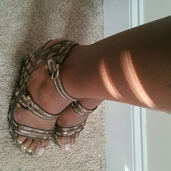 Coach wedge with platform - Picture 2 of 3