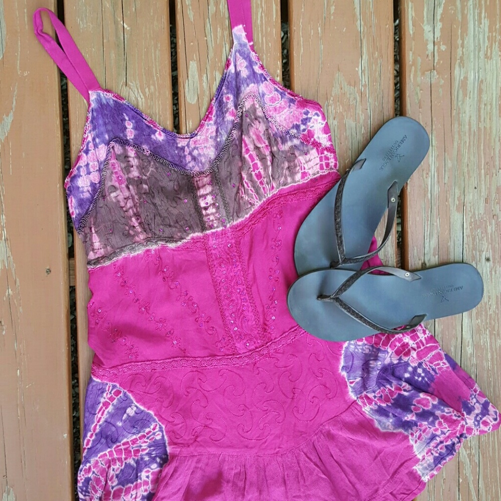 Summer Lovin' Hippie Mini Dress