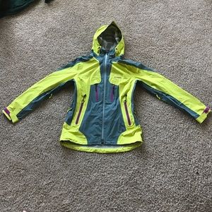 Columbia rain jacket lime green