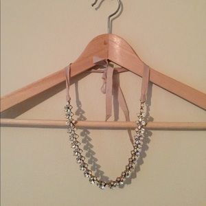 JCrew ribbon-tie gem necklace