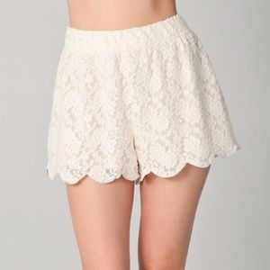 Free People White Lace Shorts - S