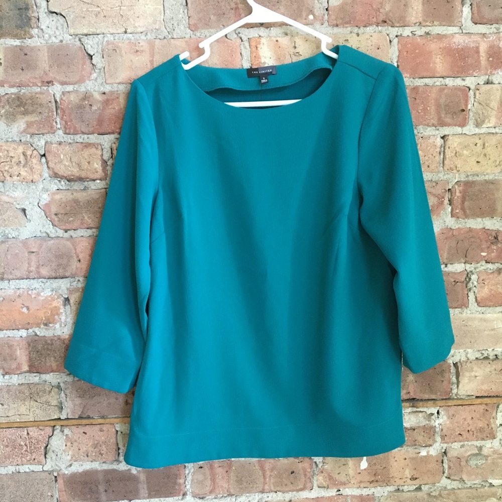 NWT The Limited Turquoise 3/4 Sleeve Blouse