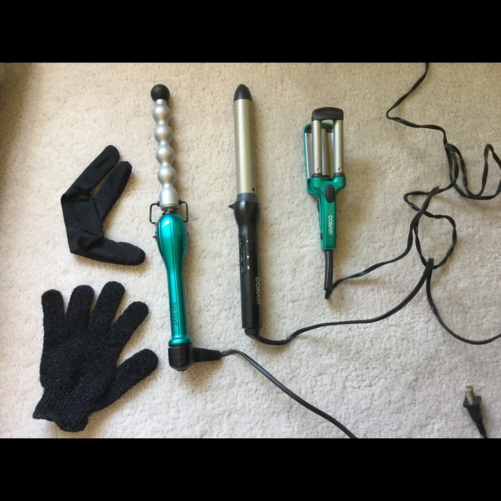 3 different curling irons!