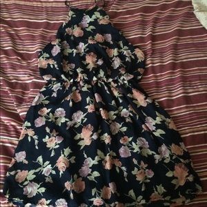 Flowery halter top dress