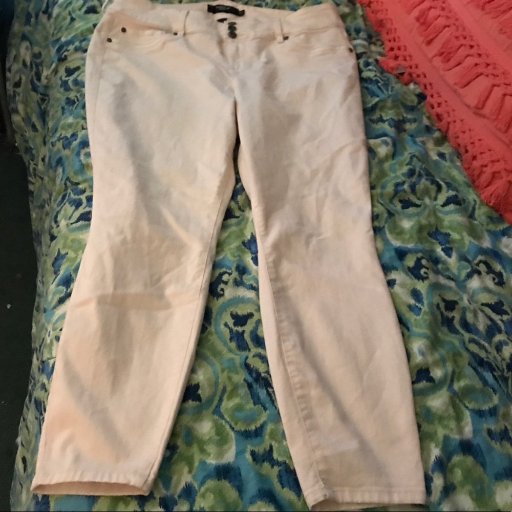 High-Waisted Pale Pink Jeans