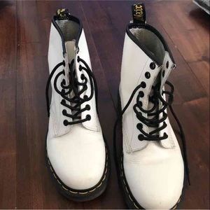 White Patent Leather Dr Martens