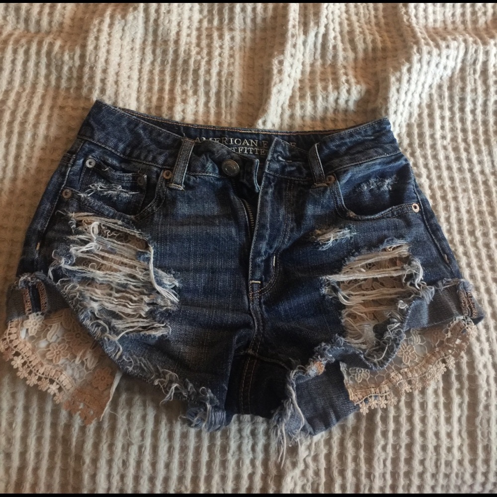 high waisted aeo shorts