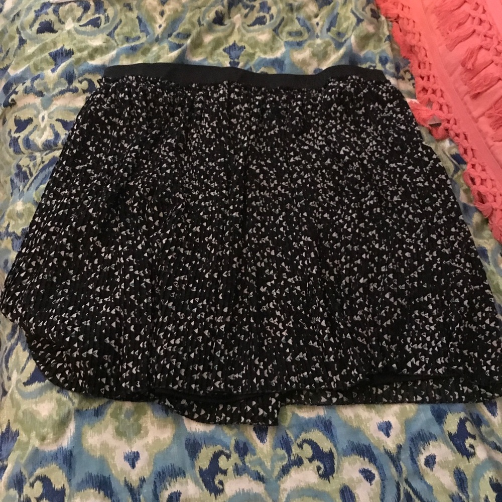 Black Skirt with Green and White Hearts