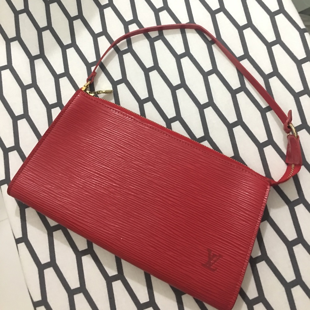 LV Epi Leather Red Pouchette
