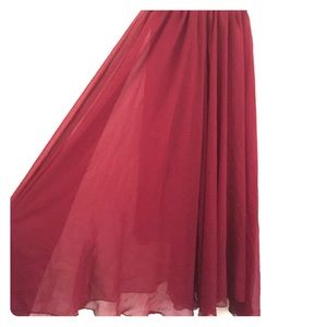 Flowy Boho Maxi Skirt, Layers of Chiffon