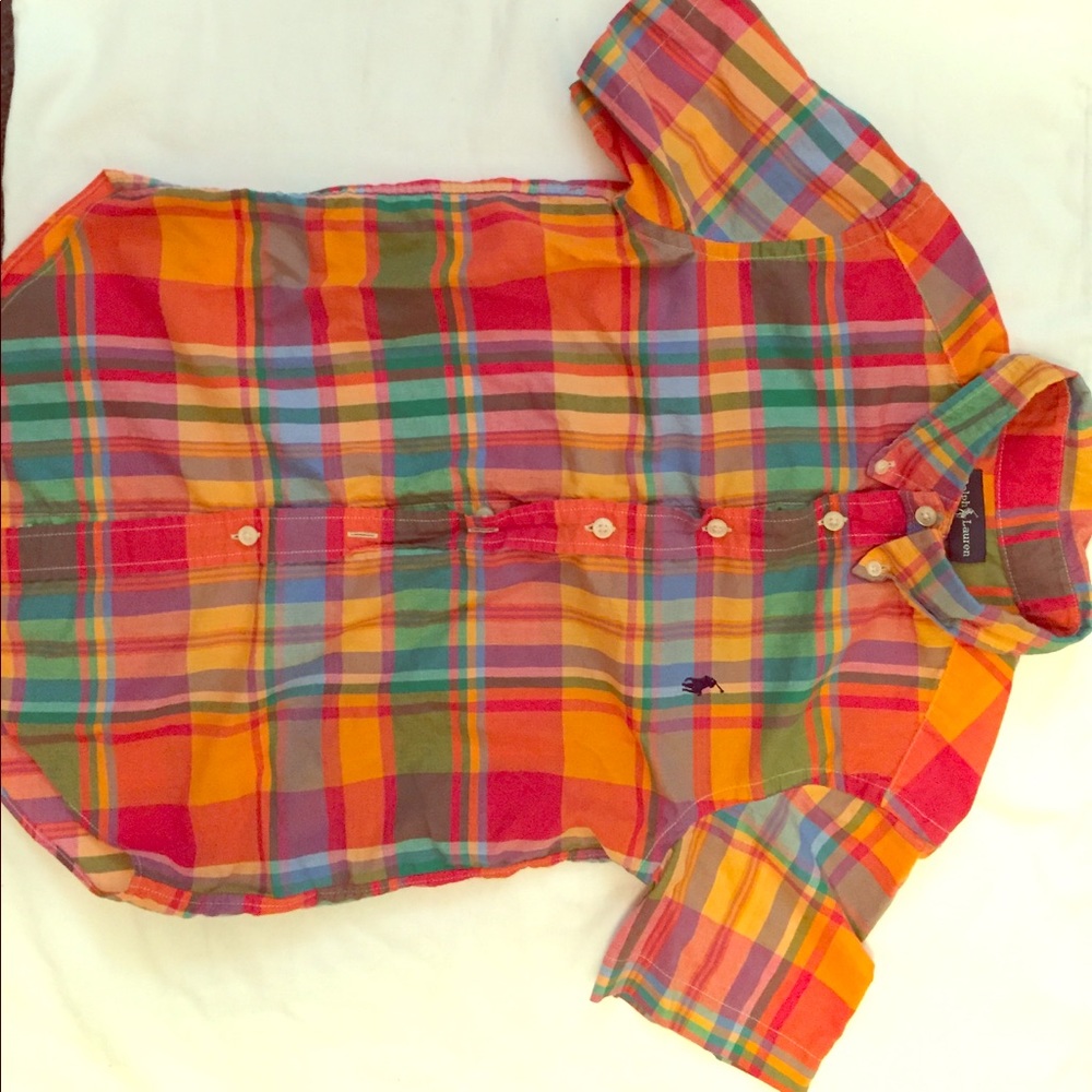 Multi colored polo shirt