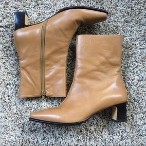 Square Toed Leather Boots