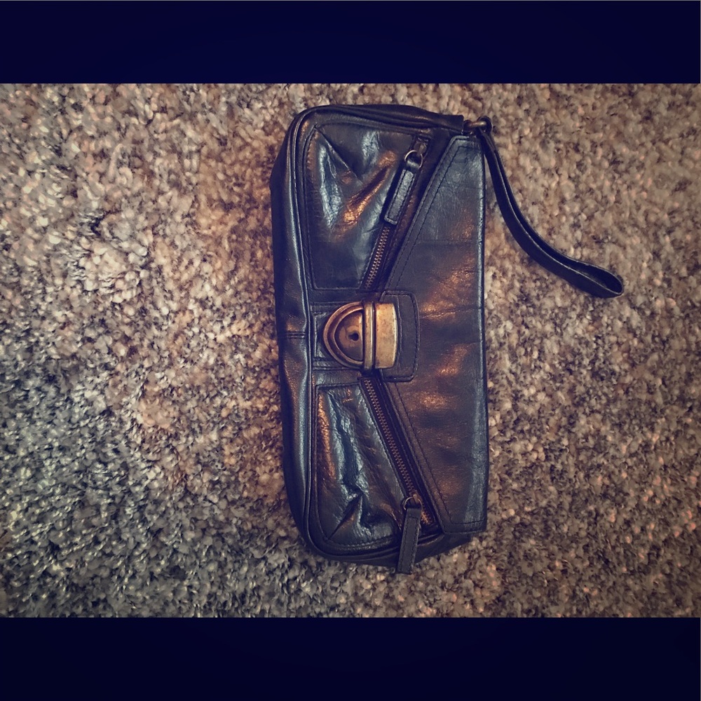 Nordstrom Black Leather Clutch