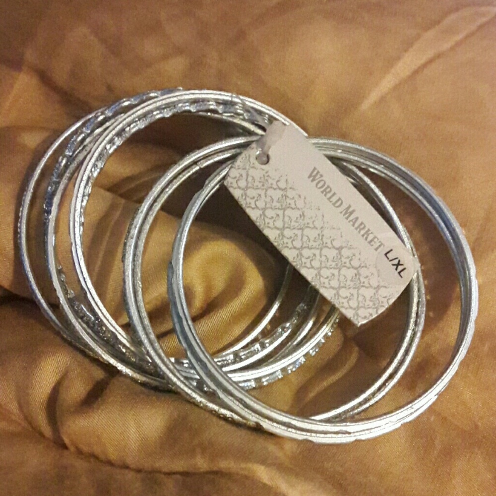 Bangle set pale blue/silver