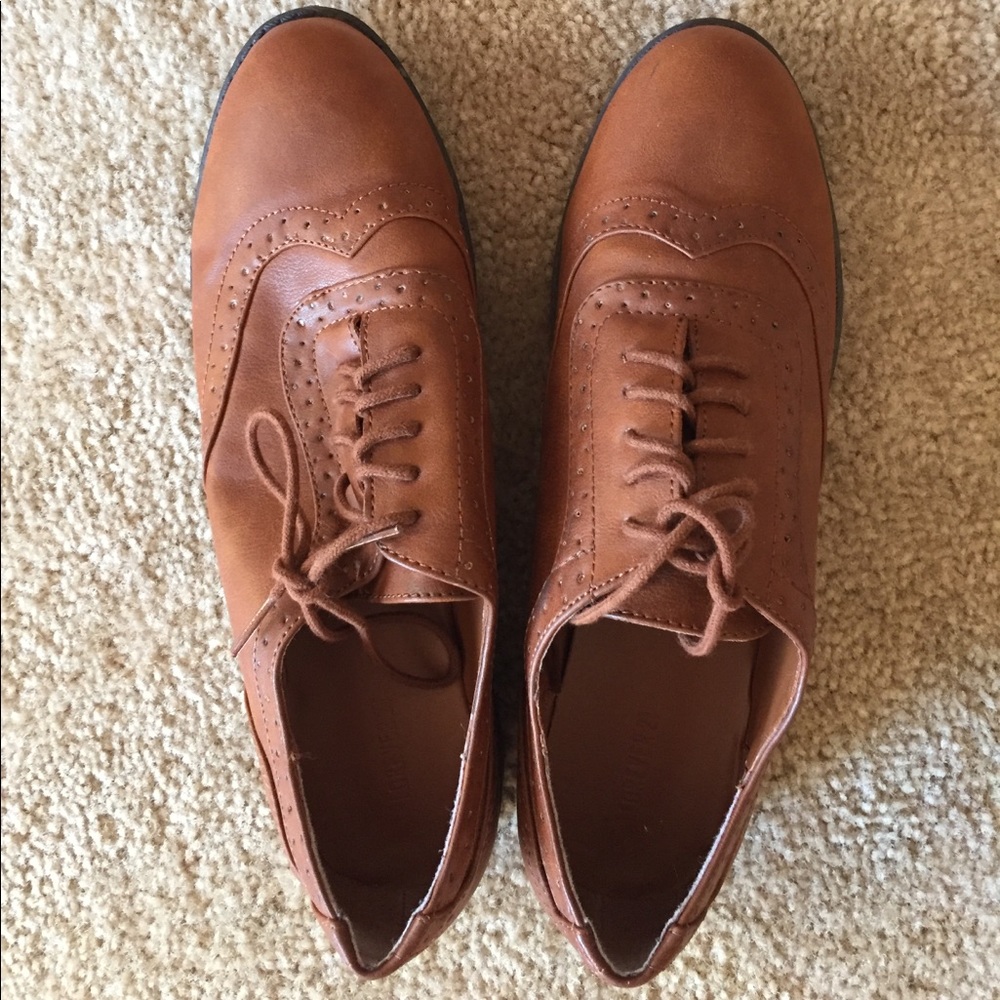 Brown Forever 21 Leather Brogues
