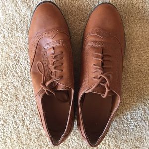 Brown Forever 21 Leather Brogues