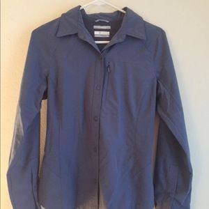 Blue Columbia OMNI-SHADE Hiking Shirt