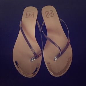 DV dolce vita Silver Mirrored Sandals 8.5 *new*