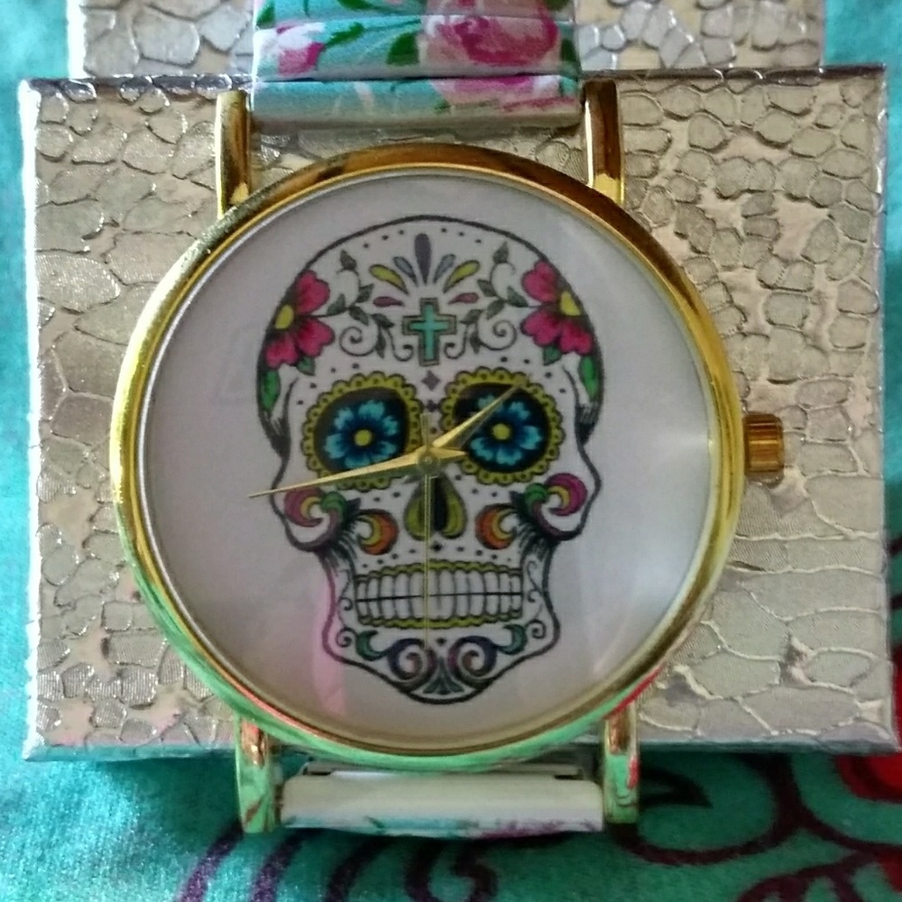 Sugar Skull ladies watch