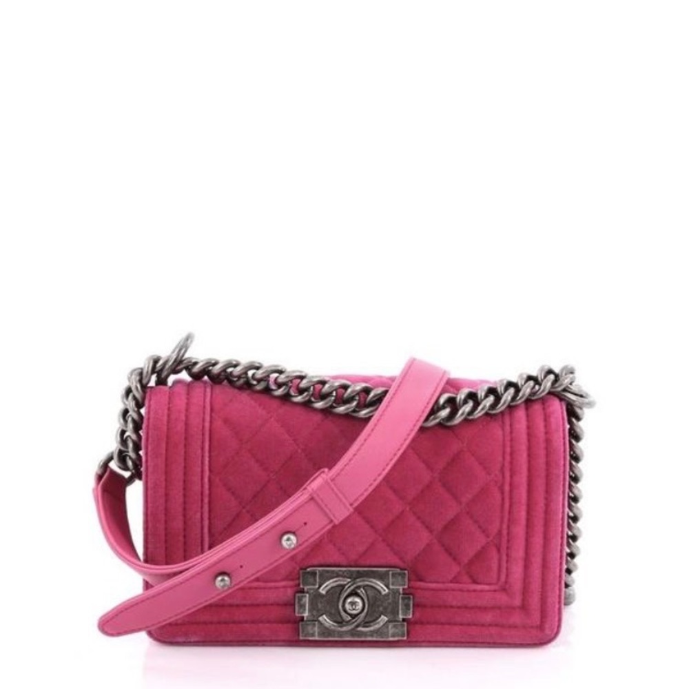 Chanel boy bag velvet