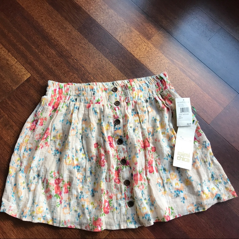 Florals mini skirt