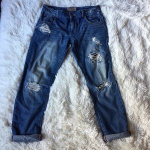 Ripped boyfriend jeans