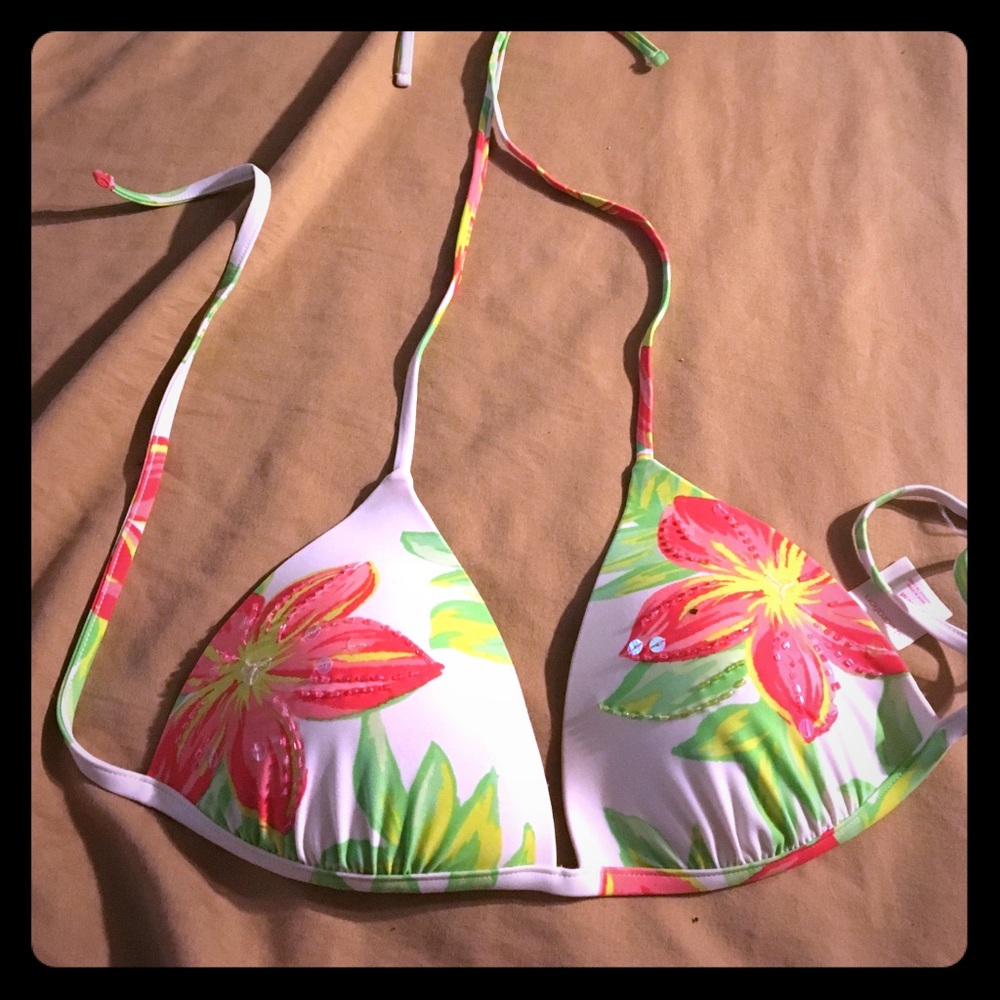 Tropical bathing suit top