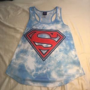 Sky blue Superman tank top shirt