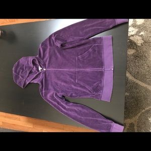 Juicy Couture Purple Velour Zip Up Hoodie