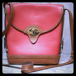 Dooney & Bourke Red and Tan Shoulder bag/Purse