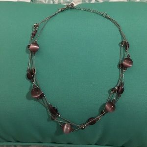 Lia Sophia purple beaded necklace