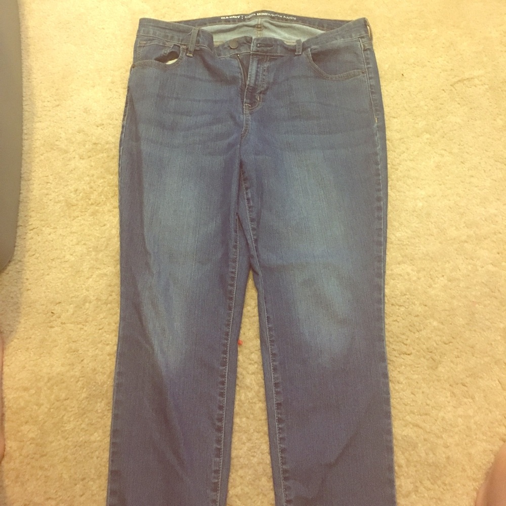 Like New Old Navy Super Skinny Mid Rise Jeans