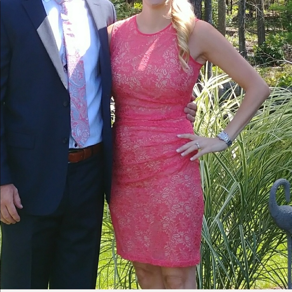 Vince Camuto Coral Lace Sheath dress
