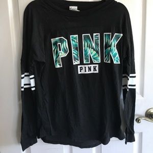 Pink Victoria secret long sleeve backless tee!!