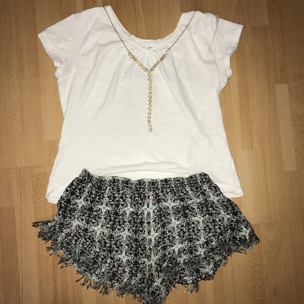 Volcom Print Fringe Shorts