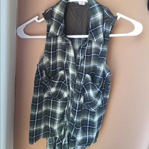 Green Plaid Summery Top